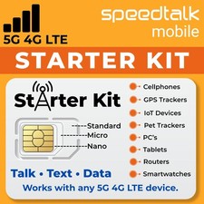 Universal SIM Card Starter Kit for 5g 4g LTE Ios Android Smart Phones Talk,text