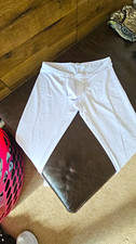 N2N Men?s White Activewear Leggings L Polyester Elastane Slim Stretch Gym