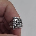 Silver Skull Stainless Steel Biker Ring Men's 6 Skeletons & Skulls Style — photo 3