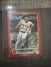 2022 Topps Series 2 Orange Crackle Foil Foilboard 051/299 Cole Tucker #603