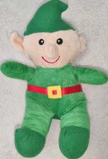 Greenbrier International 9" Christmas Green Elf Plush Stuffed Animal