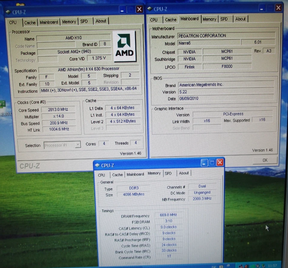 Windows XP PC AMD Athlon II-X4 2,8GHz, 4GB DDR3 ,Nvidia GeForce GT 220 1GB HDMI - Bild 2 von 4