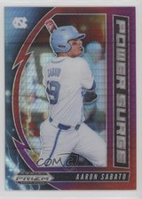 2020 Panini Prizm Draft Picks Power Surge Red & Purple Hyper Aaron Sabato 1m8