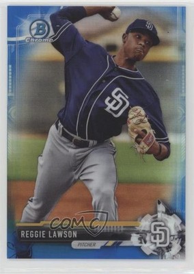 2017 Bowman Chrome Prospects Blue Refractor 133/150 Reggie Lawson Rookie RC 0c2