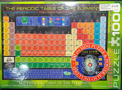 PERIODIC TABLE OF THE ELEMENTS Jigsaw Puzzle by Eurographics 1000 Pieces SEALED