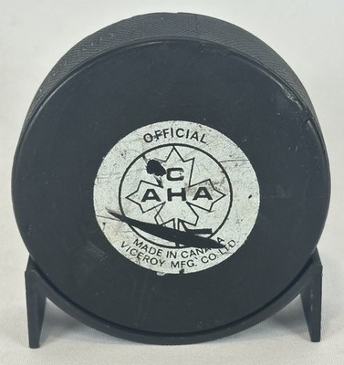 CAHA OFFICIAL VINTAGE HOCKEY LOGO GAME PUCK VICEROY
