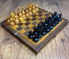 Antique Chess Pieces with Original Board~USSR 1980 #15226