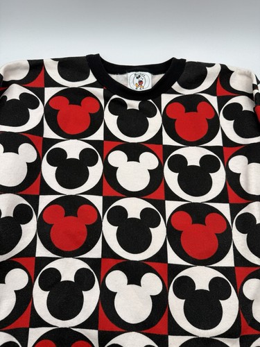 Vintage 90s Mickey & Co Mickey Mouse Crewneck Sweatshirt AOP Sz L Disney