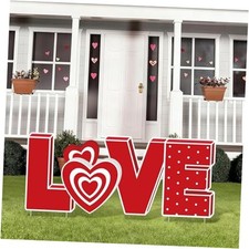 Valentine's Day Yard Signs, 35 x 15 Inch Valentines Day Decorations,