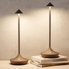 Cordless Rechargeable Table Lamp Set of 2, Up to 60-Hour Battery 6000mAh, 3 Colo
