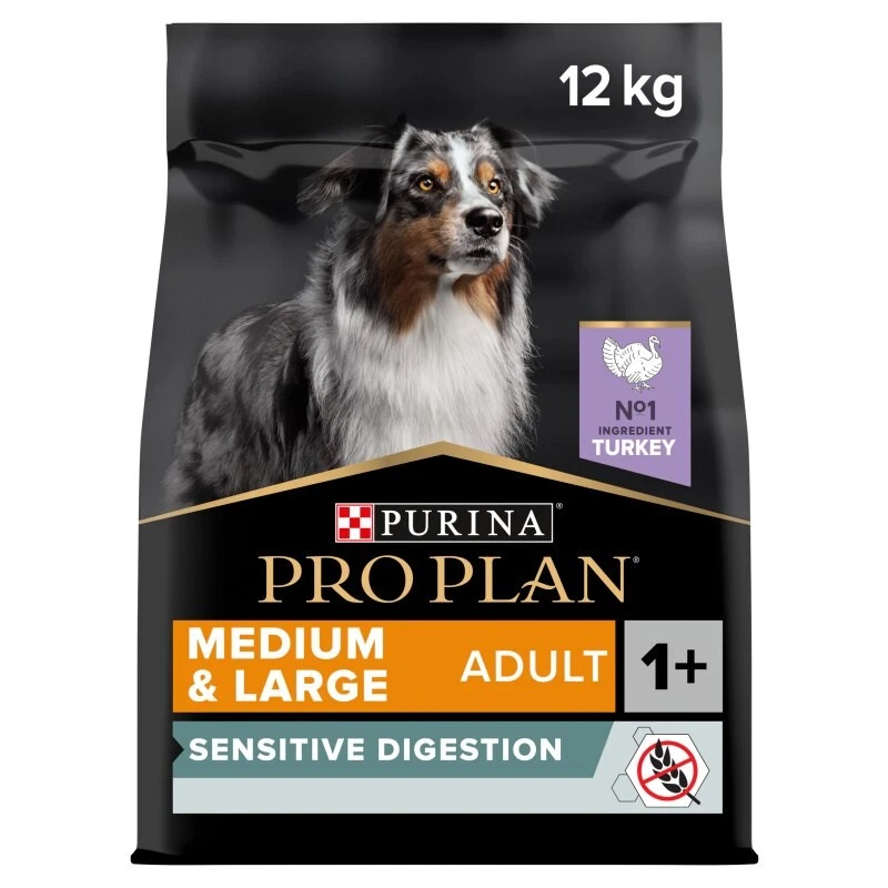 PRO PLAN Medium Large Dry Dog Food Sensitive Digestion Grain Free Turkey-12kg