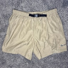 Nike Swim Voyage 5" Brief-Lined Cargo Shorts Men's M Tan NESSF453 Hiking Gorp