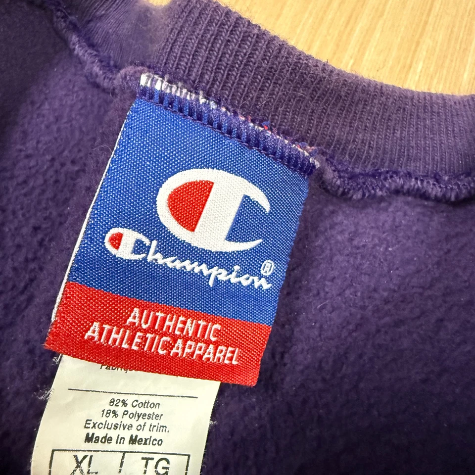 Moletom vintage Champion tecido reverso Northwestern University Wildcats GG - Imagem 4 de 4