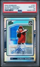2024 Panini Donruss Optic Rated Prospects Alonzo Tredwell #157 Signatures PSA 10