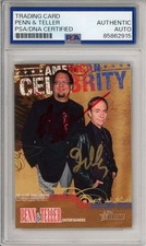 2009 Topps American Heritage Penn & Teller SIGNED DUAL AUTO PSA DNA AUTOGRAPH
