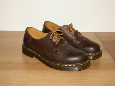 Dr. Martens 1461 BEX Crazy Horse Gaucho Chunky Leder Schuhe UK 7 (d1952)