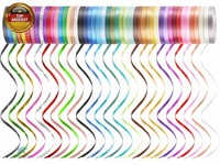 Dooozy 48 Rollen Ringelband Geschenkband Set, 5MM 10M GeschenkbäNder FüR G
