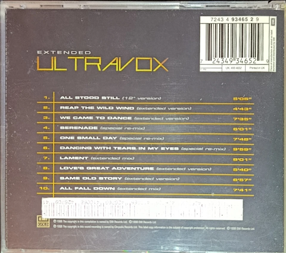Extended Ultravox A Collection Of 12 Remixes Cd - Bild 3 von 3