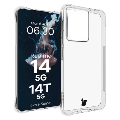 Handyhülle für Realme 14 5G / 14T 5G Bizon Case Cover Schutz Hülle Transparent