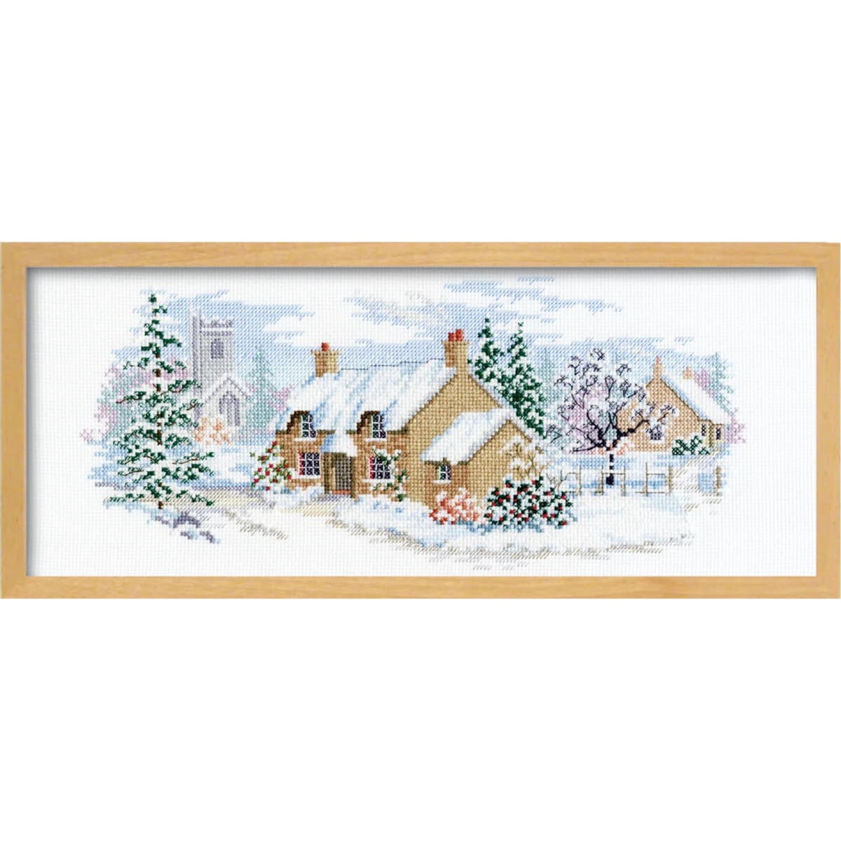 Olympus counted cross stitch kit ""Holly Lane"", 15,5x40cm