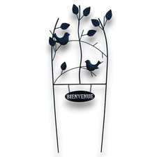 Treillage jardin fer Bienvenue 29x1x60cm