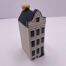 KLM BOLS DELFT BLUE MINIATURE HOUSE NUMBER 58. - AMSTERDAM - EXCELLENT EMPTY