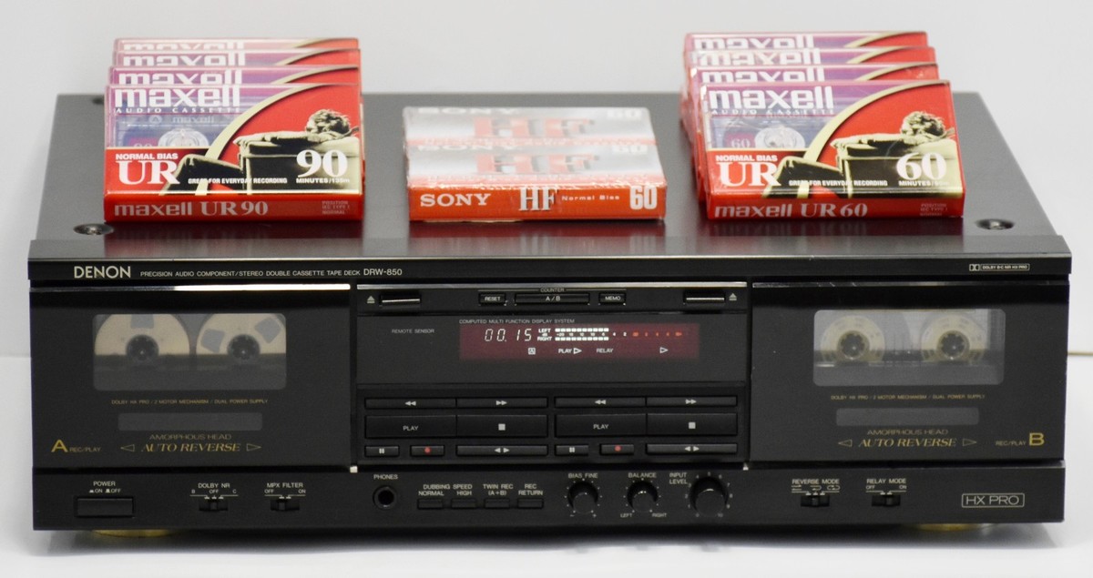 Denon DRW-850 HX PRO Auto Reverse DOUBLE CASSETTE DECK | eBay