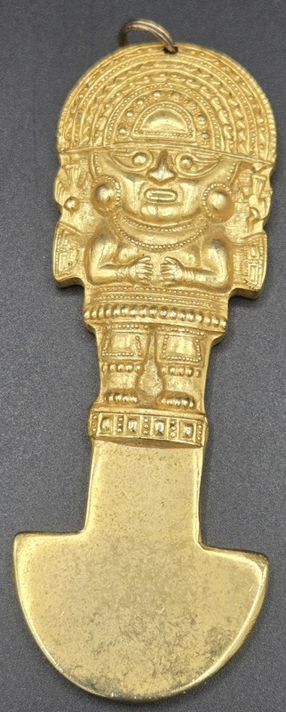 Gold Plated Peruvian Tumi Artifact Collectible Souvenir 1982 World's Fair