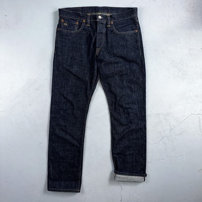 Double RL RRL Men s Blue Denim Selvedge Jeans Slim Redline USA 31x32 Dark!