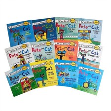 12 Books Pete the Cat I Can Read Phonics English Picture Book Story