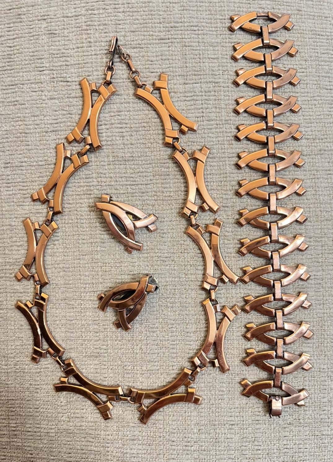 Vintage Matisse Renoir Signed Solid Copper Neckla… - image 1