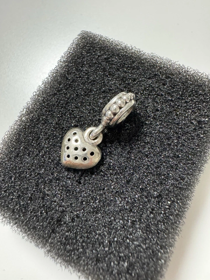 Pandora Charm Anhänger Red Pavé Heart 791023CZR 925 Sterling Silber Zirkonia - Bild 4 von 4