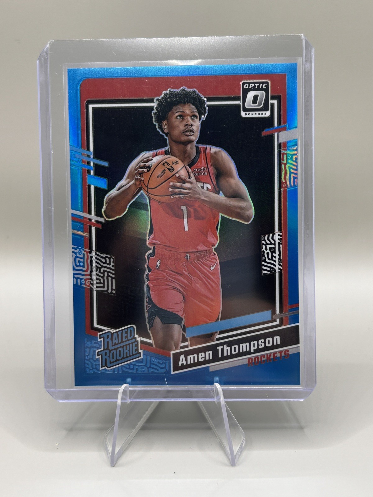 2023-24 Panini Donruss Optic - Rated Rookie Amen Thompson #229 Aqua Prizm /249