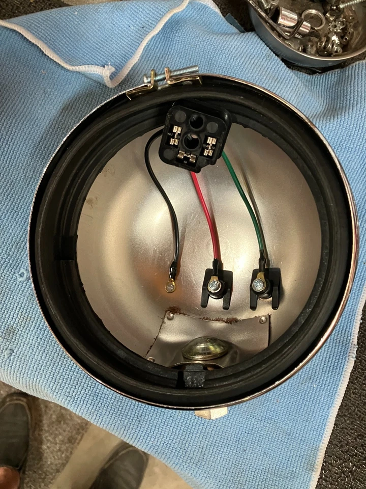 Harley Shovelhead Ironhead Cromo EMGO Chopper Faro Foto 2 de 4