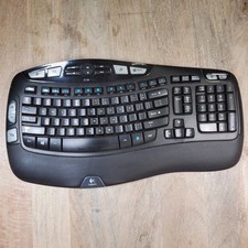 Logitech K350 Wave Ergonomic Wireless Keyboard / No Dongle -TESTED