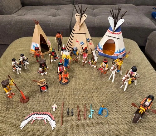 Vintage 88 piece Native Playmobil