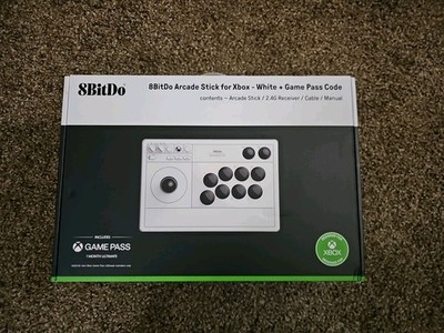 8Bitdo Wireless White Arcade Fight Stick for Xbox Series X|S and Windows