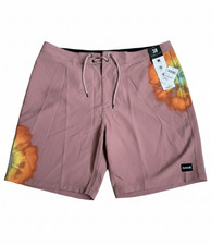 Hurley Phantom Mauve Board Shorts Mens 38 Pink Tie Dye Weekender 20 Swim Trunk