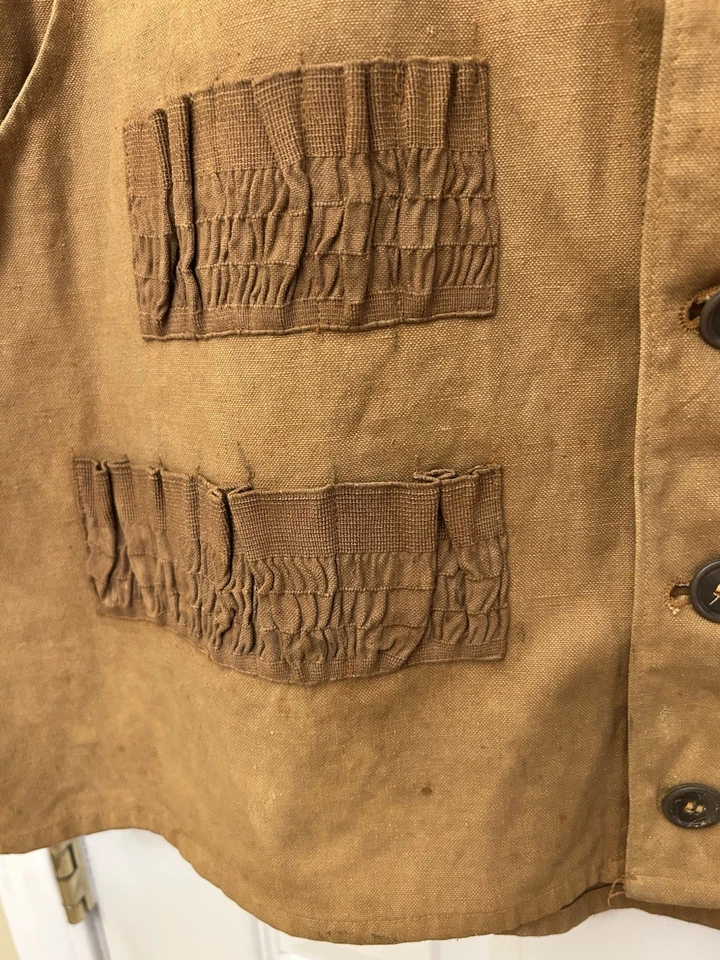 Vintage Cotton Shotgun Shell Hunting Vest Size XL Japan Mid Century - Image 3 of 4