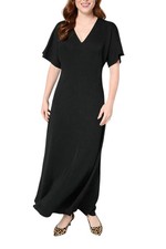 Peace Love World Women's Label Women's Crepe Knit Dress Black