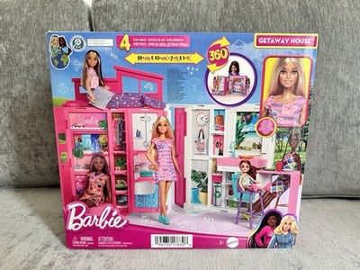 Barbie Getaway House Puppenhaus Spielset 4 Zimmer klappbar Mattel Spielzeug