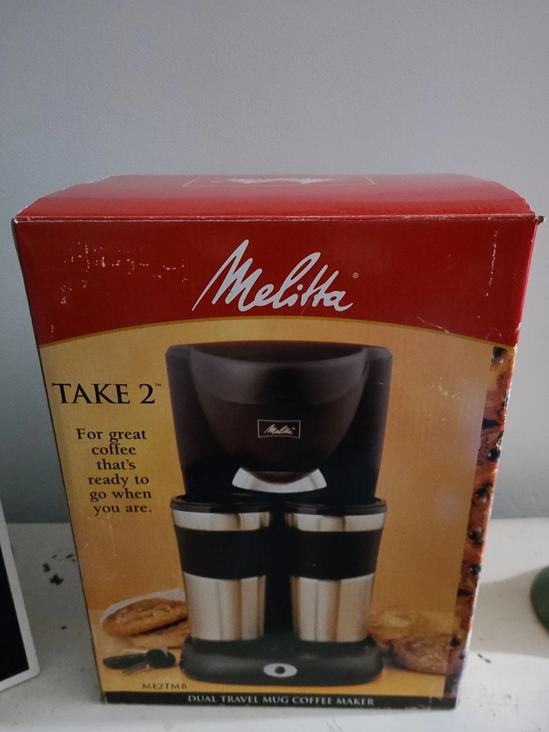 Melitta ME2TMB Dual Coffee Maker Take 2 Stainless Steel Travel Mug Coffee Maker