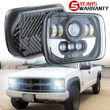 Fit For Chevy C/K 1500 2500 3500 Pair 7x6" 5x7 Square LED Headlights new