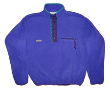 Vintage COLUMBIA Purple Fleece 1/4-Snap Pullover MEDIUM / USA