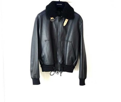Louis Vuitton Lammfell Lederjacke 11525 145522081