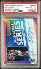 2020 Donruss Optic OBI TOPPIN /25 Rookie Auto #SS-OBI Pink Prizm PSA 10 *POP 1*