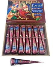 Natural Kaveri Temporary Tattoo Mehandi Herbal Henna 12 Cones Body Art Kit.