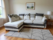 Dfs white corduroy corner SOFA BED 