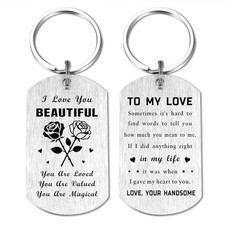 I Love You Gifts for Her Girlfriend Wife Christmas, to My Love Keychain for 