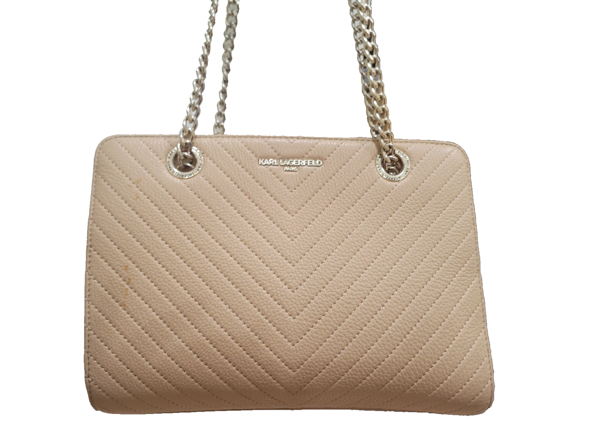 Karl Lagerfeld Paris Charlotte Chevron Quilted Leather 